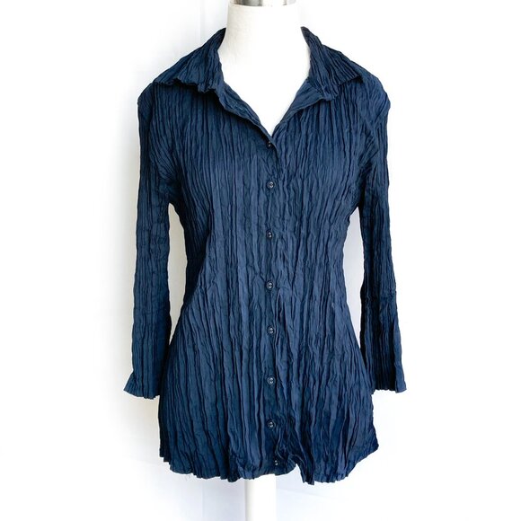 Alquema VITA Pleated Crinkle Shirt - Picture 1 of 8